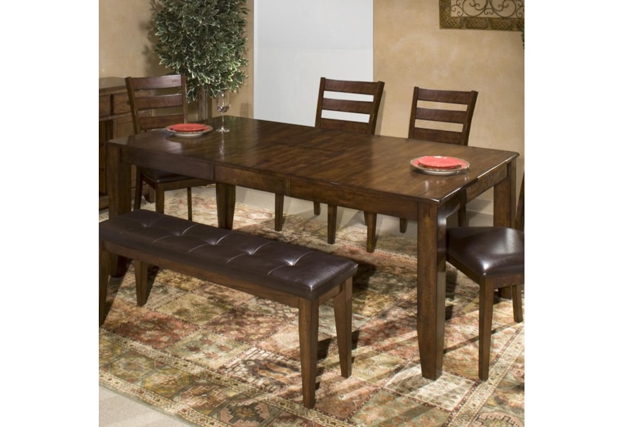 Intercon Kona Solid Mango Wood Dining Table With Butterfly Leaf