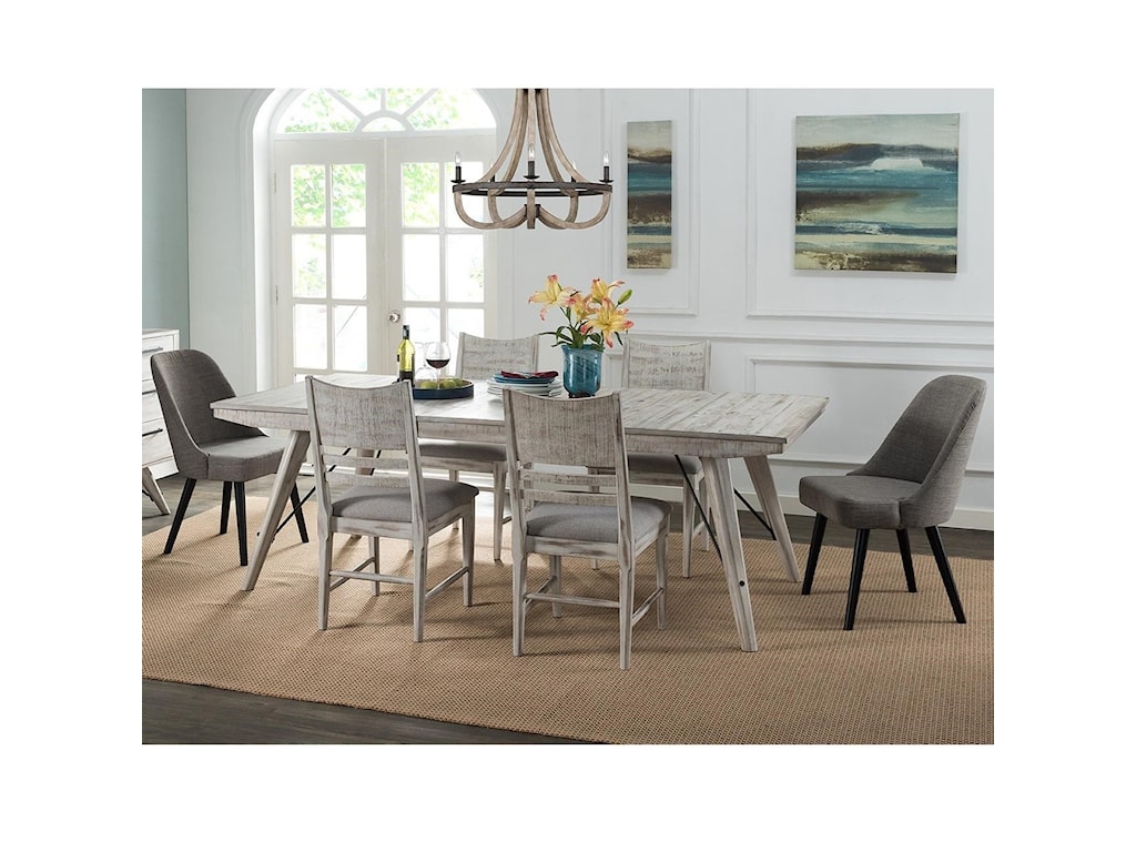 Intercon Modern Rustic Contemporary 7 Piece Table And Chair Set
