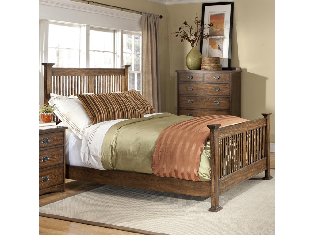 Intercon Oak Park Op Br 5825k Mis C Complete King Standard Slat Bed Intercon Oak Parkcomplete King Bed