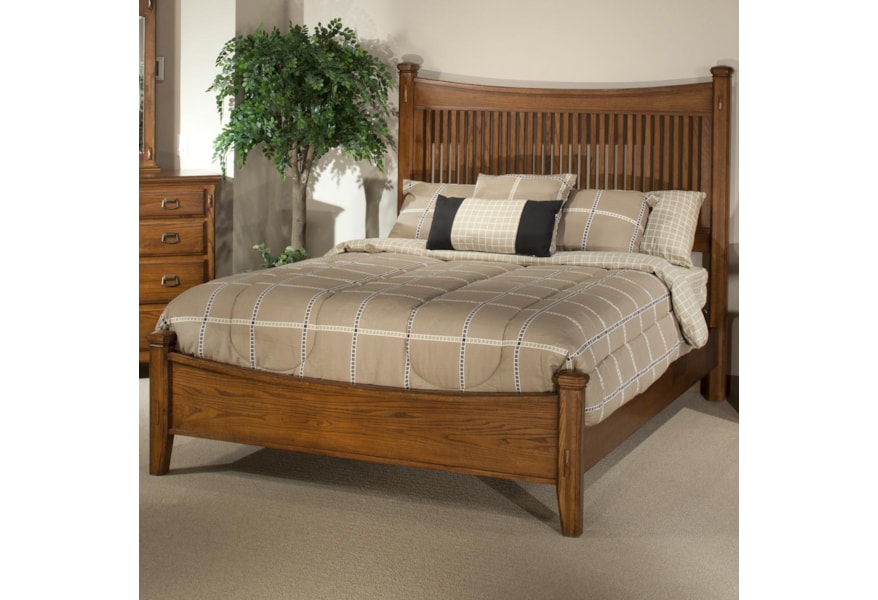 Intercon Pasadena Revival King Panel Bed With Mission Style Slat Detail Fisher Home Furnishings Panel Beds