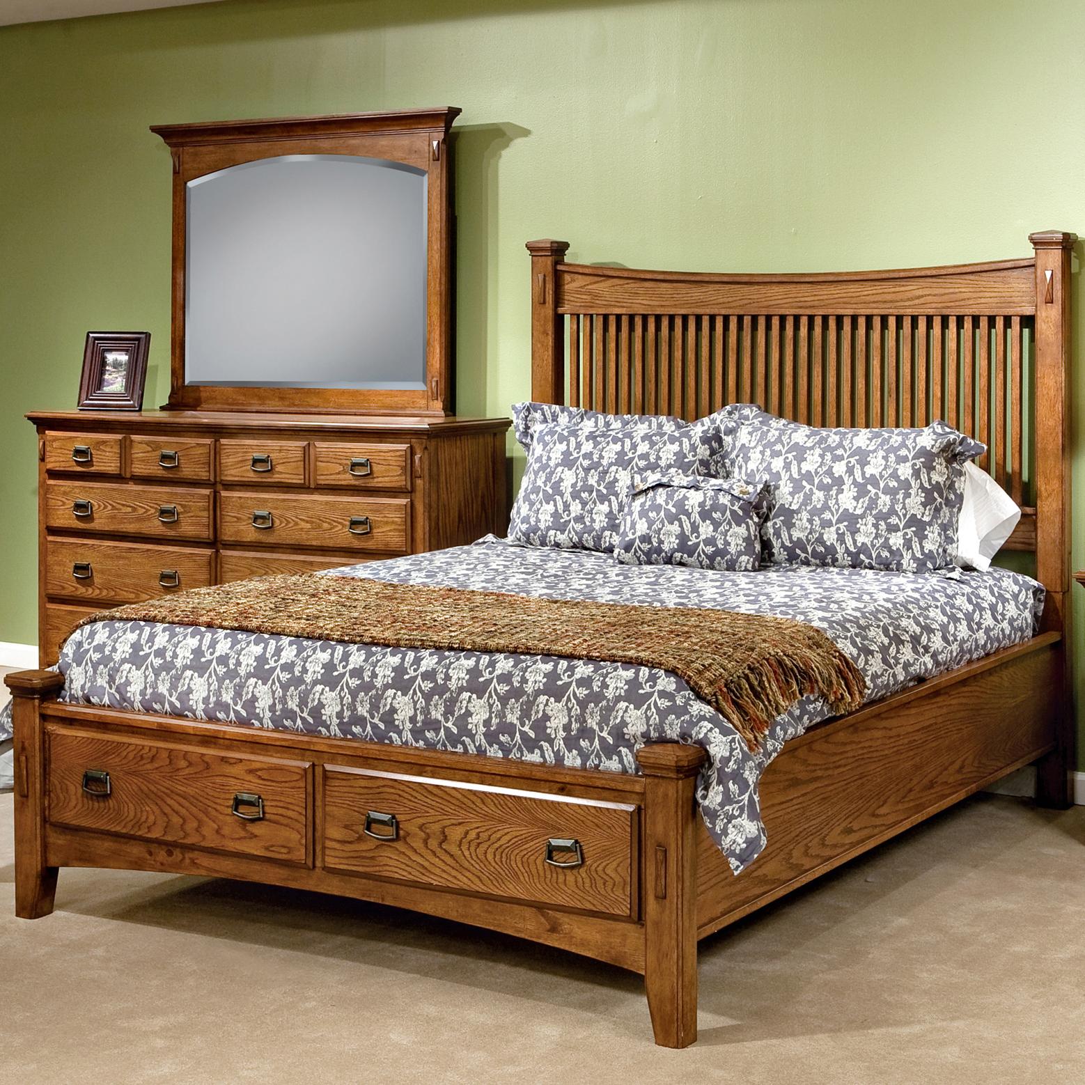 Pasadena Revival Queen Panel Bed With Storage Footboard By Intercon At Fisher Home Furnishings