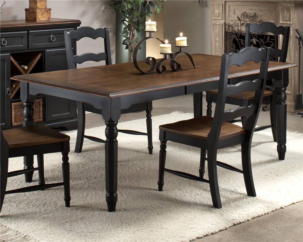 Intercon Princeton Two Toned Four Leg Dining Table Fisher Home Furnishings Dining Tables