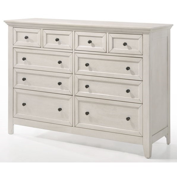 Intercon San Mateo Transitional 10 Drawer Dresser With Cedar Bottom Panels Rife S Home Furniture Dressers