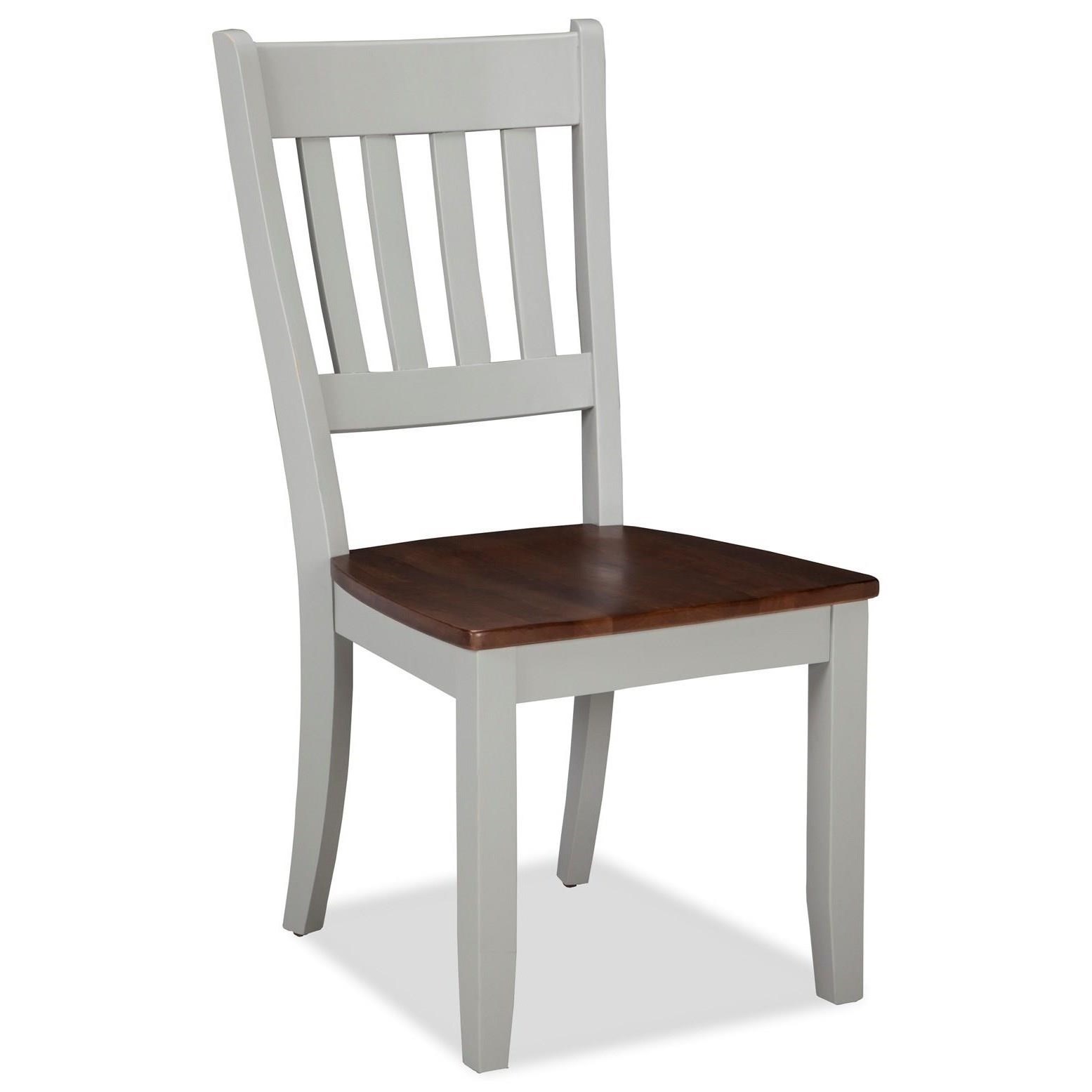 Intercon Small Space Two Tone Slat Back Dining Side Chair