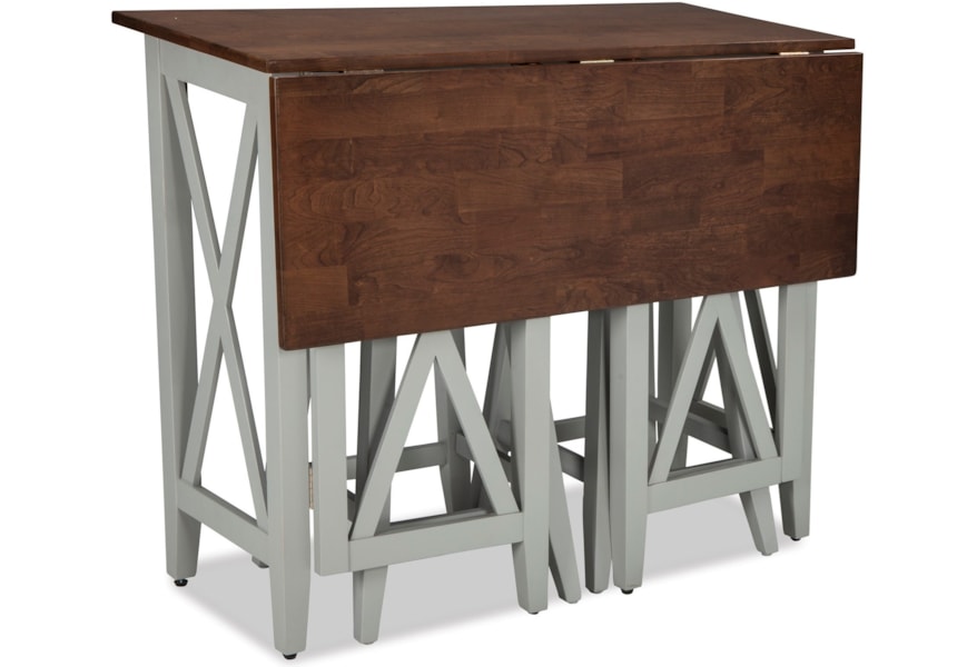 Intercon Small Space 3 Piece Drop Leaf Breakfast Bar and ...