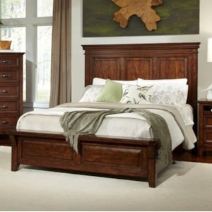 Intercon Star Valley Queen Bed With Bench Footboard Fisher Home Furnishings Panel Beds