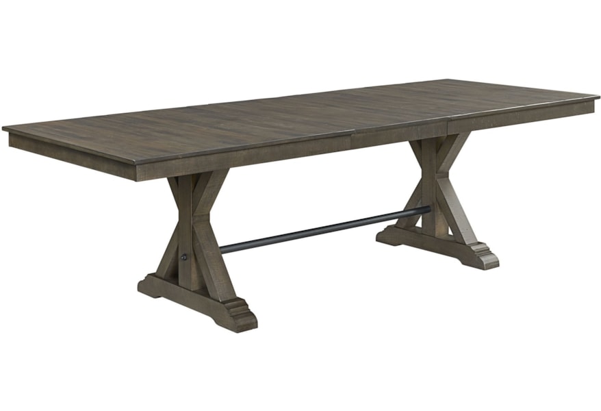 Intercon Sullivan Farmhouse Trestle Dining Table With Self Storing Sullivan Farmhouse Trestle Dining Table