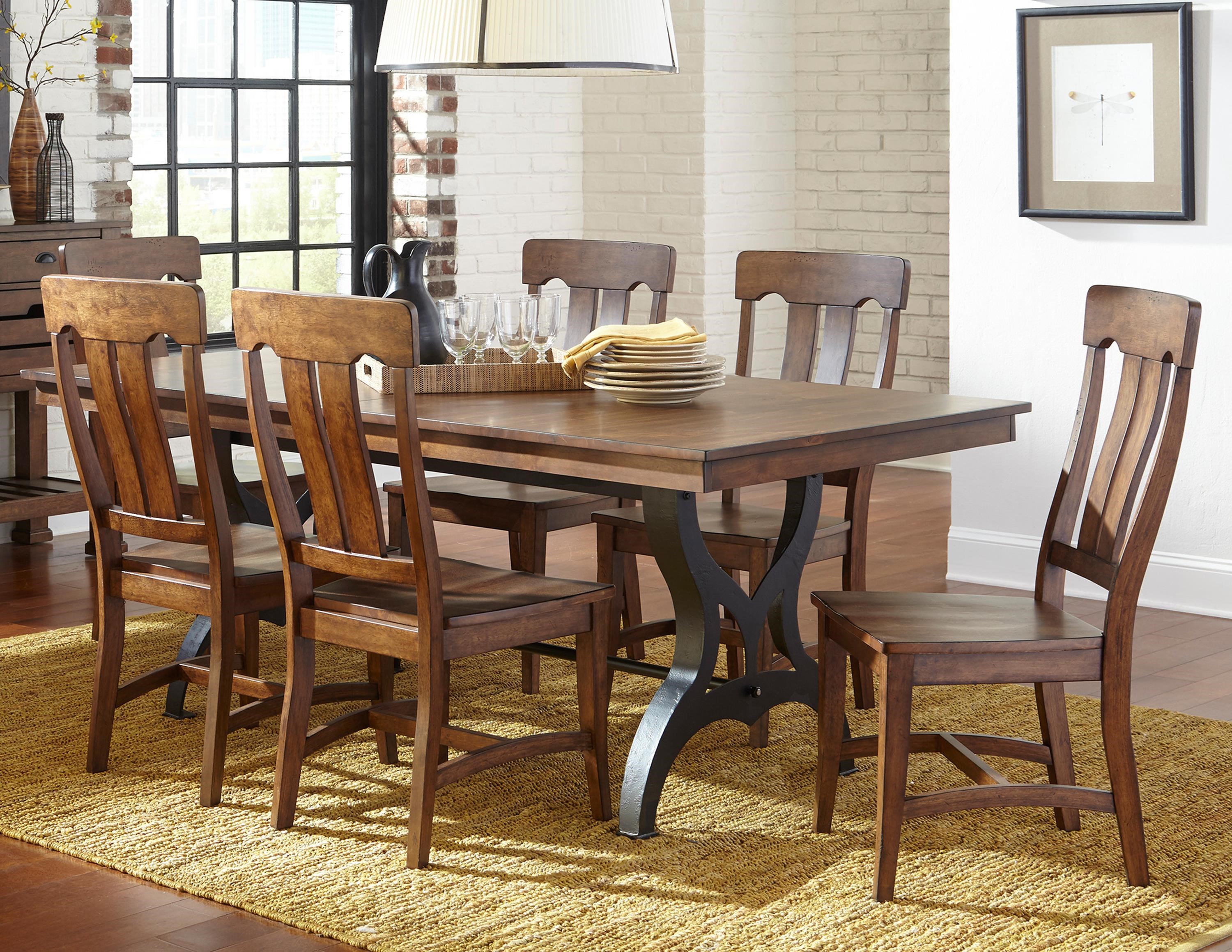 The District 5 Piece Table & Chair Set with Leaf by Intercon at Wayside  Furniture
