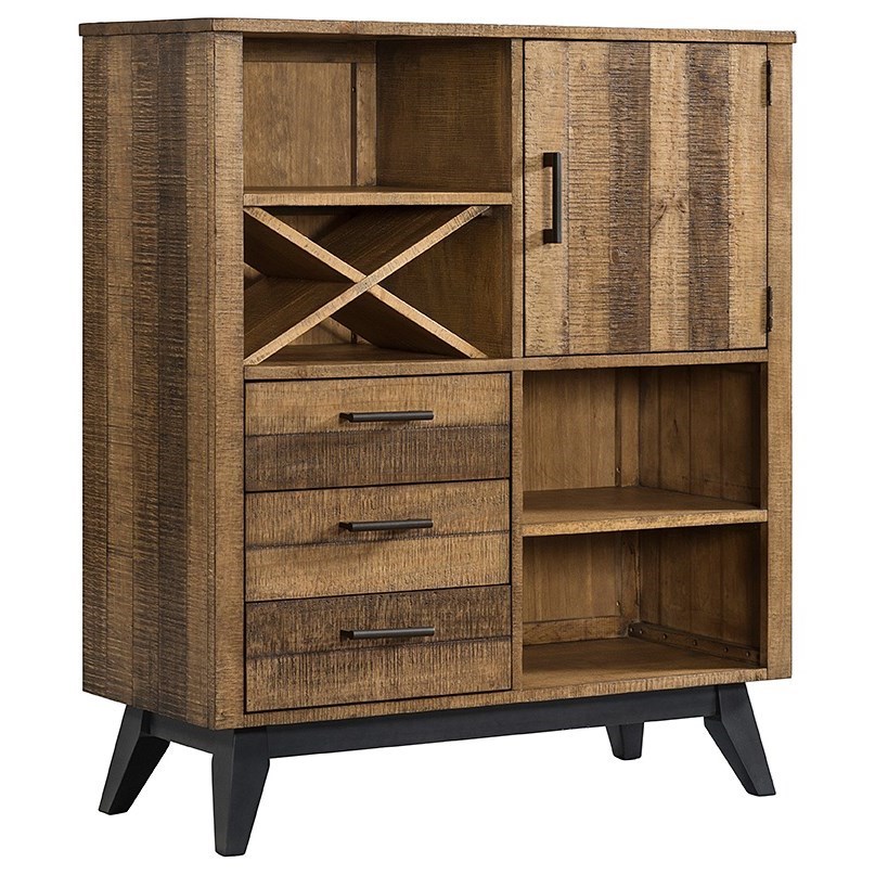 Vfm Signature Urban Rustic Rustic Bar Cabinet With Wine Bottle Storage Virginia Furniture Market Bar Cabinets
