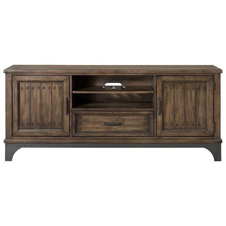 Intercon Whiskey River Rustic 70 Console With Shelving And