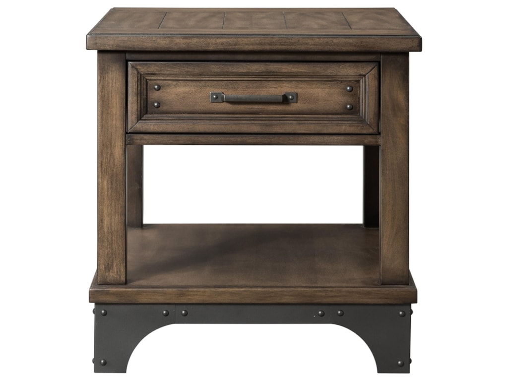 Intercon Whiskey River Rustic End Table With Drawers And Bottom Shelving Sheelys Furniture Appliance End Tables Intercon Whiskey River Rustic End Table With Drawers And Bottom Shelving Sheelys Furniture Appliance End Tables