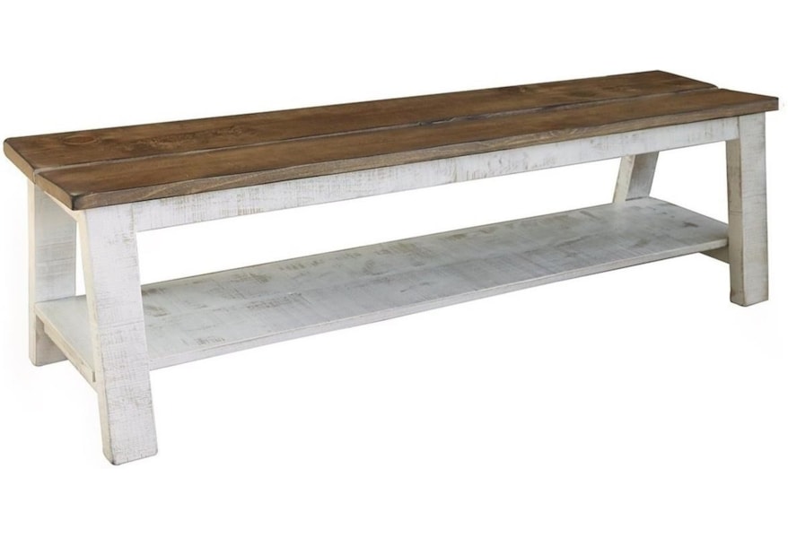International Furniture Direct Pueblo Ifd361bench Solid Wood