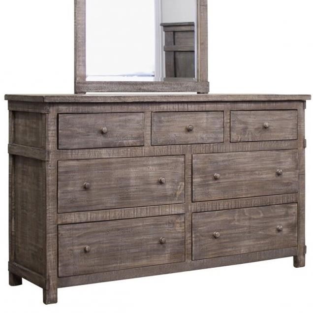 International Furniture Direct San Angelo Rustic Solid Wood 7