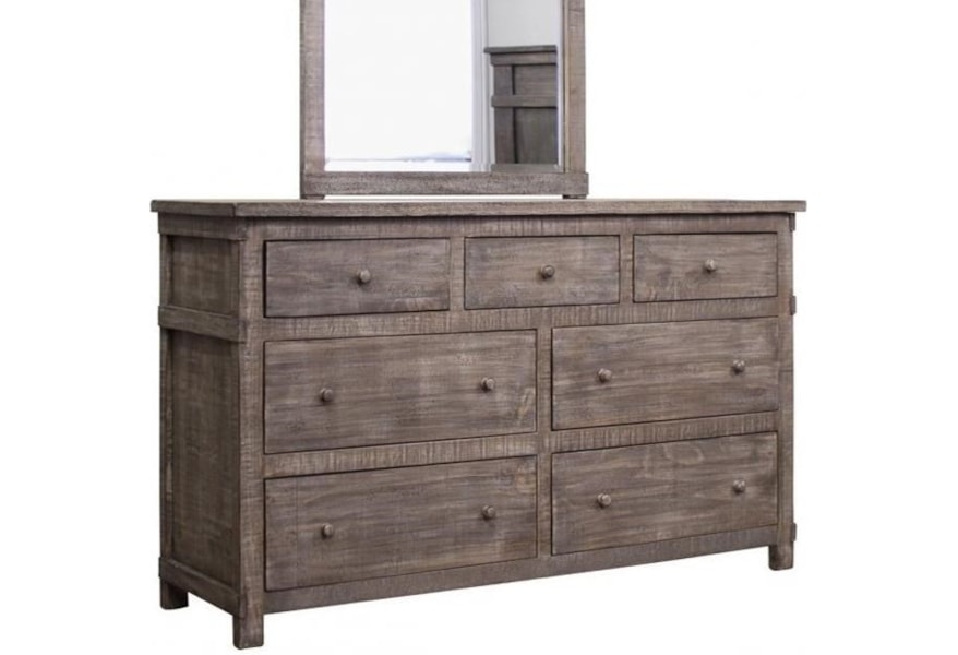 International Furniture Direct San Angelo Rustic Solid Wood 7