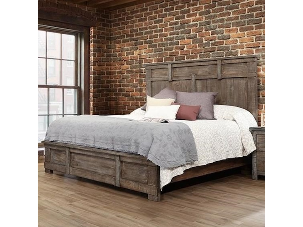 International Furniture Direct San Angelo Rustic Solid Wood Queen International Furniture Direct San Angelo Rustic Solid Wood Queen Low Profile Bed