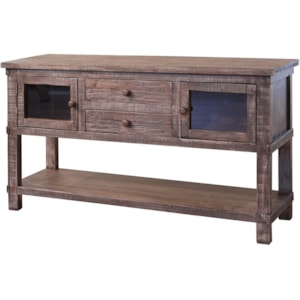 Heavy Mission Reclaimed Wood Sofa Table Oak Creek Amish Furniture