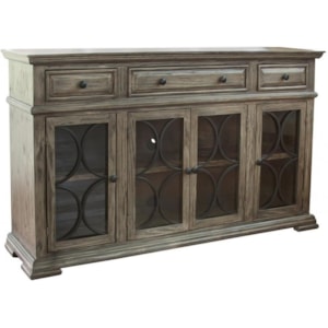 International Furniture Direct Bonanza Sand Ifd410cons 4 Door Sideboard With 3 Drawers Home Furnishings Direct Sideboards