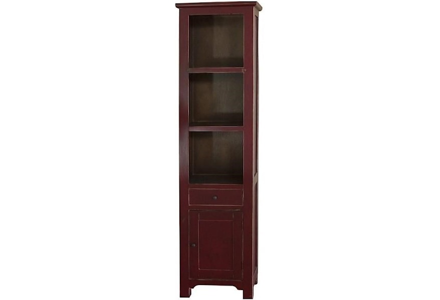 If Rivera Solid Pine Open Bookcase With 1 Drawer And 1 Door