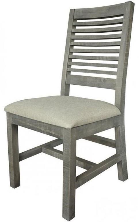 International Furniture Direct Stone 392446994 8 Piece Round Dining Room Table 6 Upholstered Ladder Back Side Chairs And Server Set Sam Levitz Furniture Dining 7 Or More Piece Sets