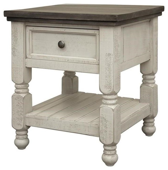 International Furniture Direct Stone Ifd4691cktl 2xend Rectangular Cocktail Table And 2 Square End Tables Set Sam Levitz Furniture Occasional Groups