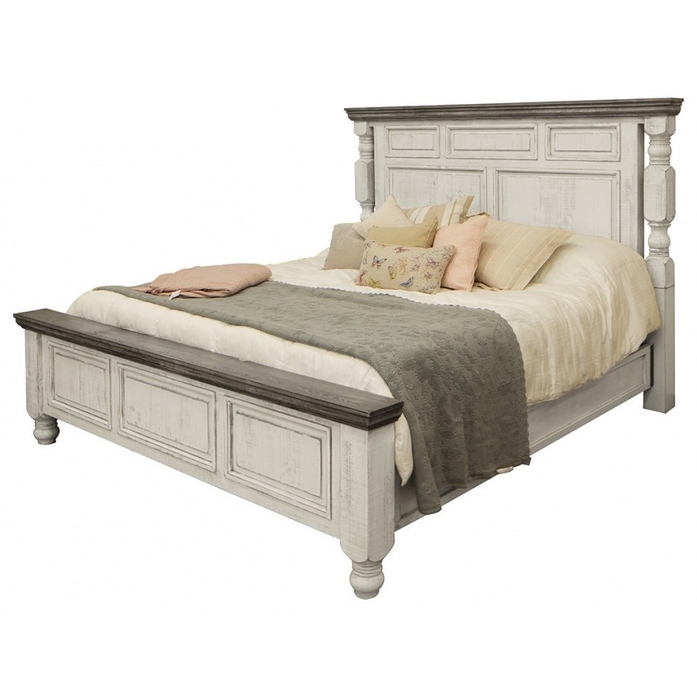 International Furniture Direct Stone Relaxed Vintage King Bed
