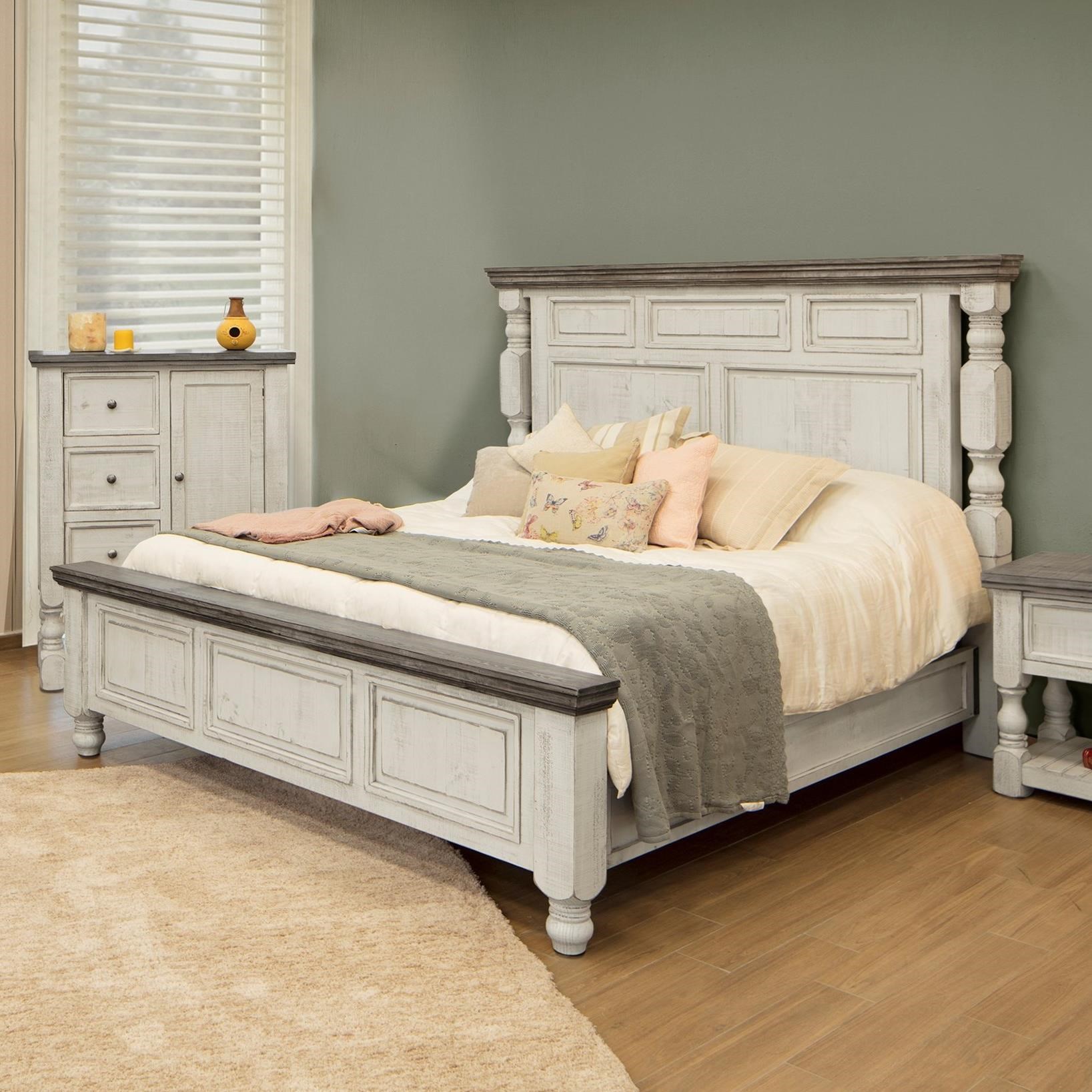 Stone Relaxed Vintage King Bed Williams Kay Panel Beds