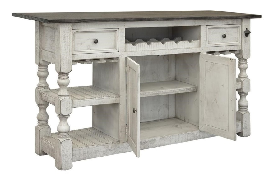 International Furniture Direct Stone Ifd4691bar Relaxed Vintage