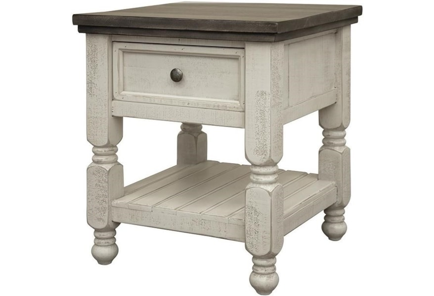 International Furniture Direct Stone Ifd4691end Relaxed Vintage End Table With Slatted Shelf Home Furnishings Direct End Tables International Furniture Direct Stone Ifd4691end Relaxed Vintage End Table With Slatted Shelf Home Furnishings Direct End Tables