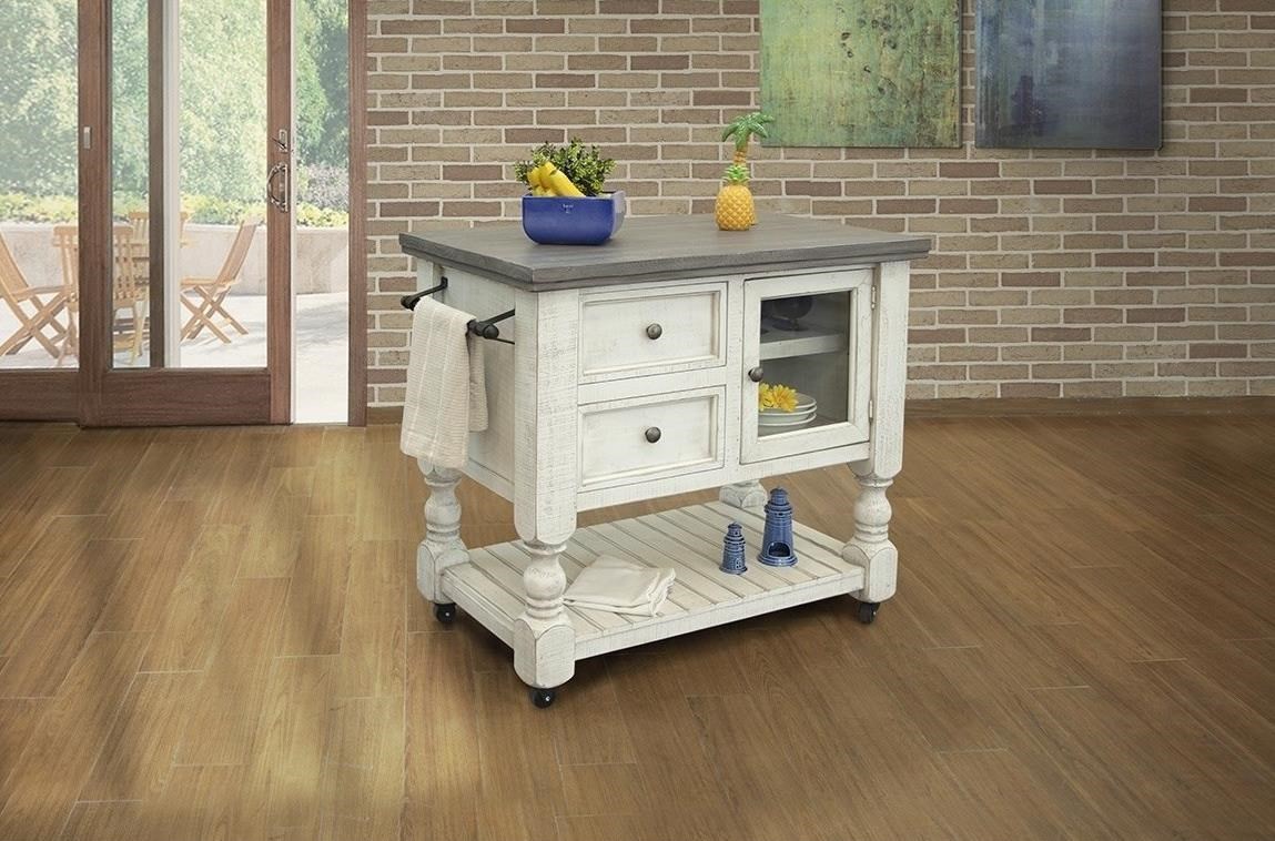Vfm Signature Stone Relaxed Vintage Kitchen Island With Glass Door Virginia Furniture Market Kitchen Islands