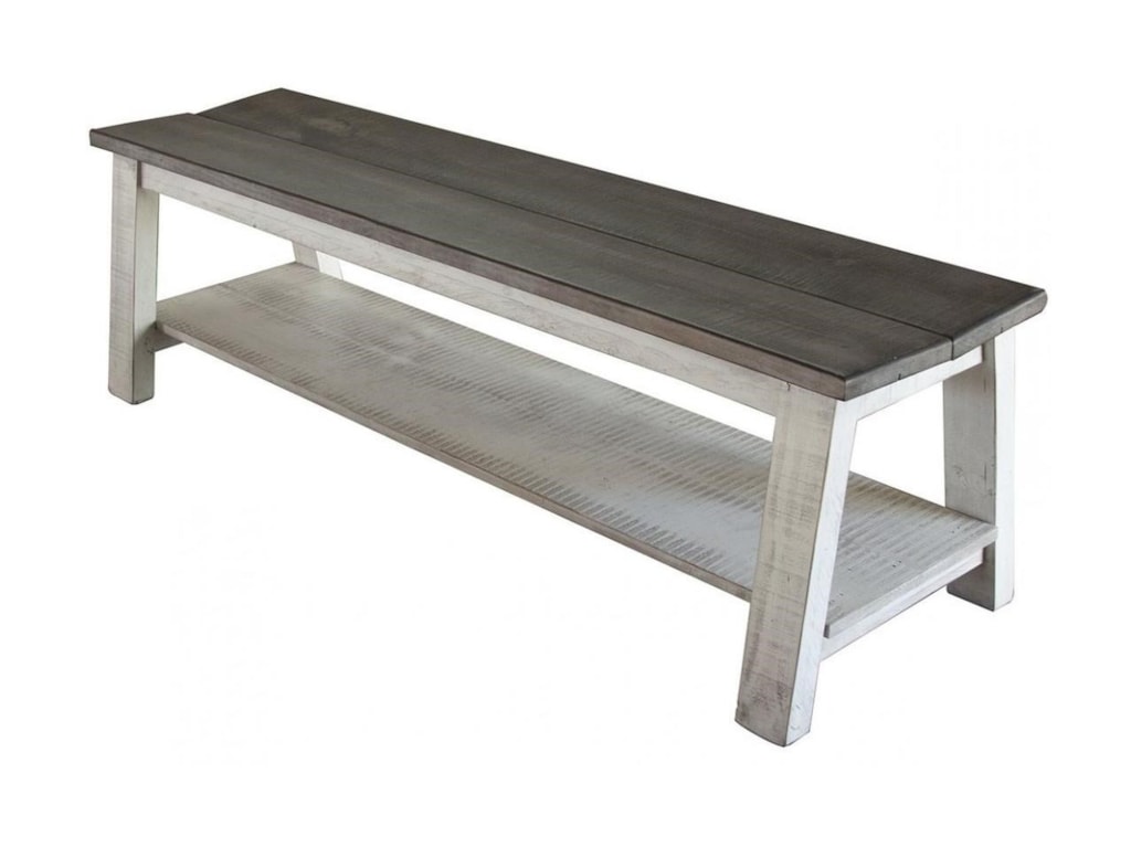 International Furniture Direct Stone Ifd469bench Relaxed Vintage
