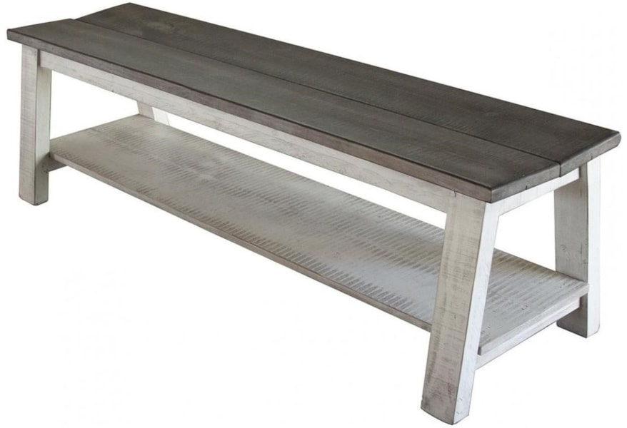 International Furniture Direct Stone Ifd469bench Relaxed Vintage