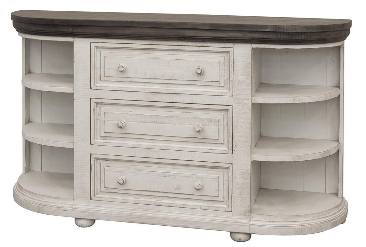 International Furniture Direct Stone Ifd469cons Relaxed Vintage Console With 3 Drawers Catalog Outlet Accent Chests