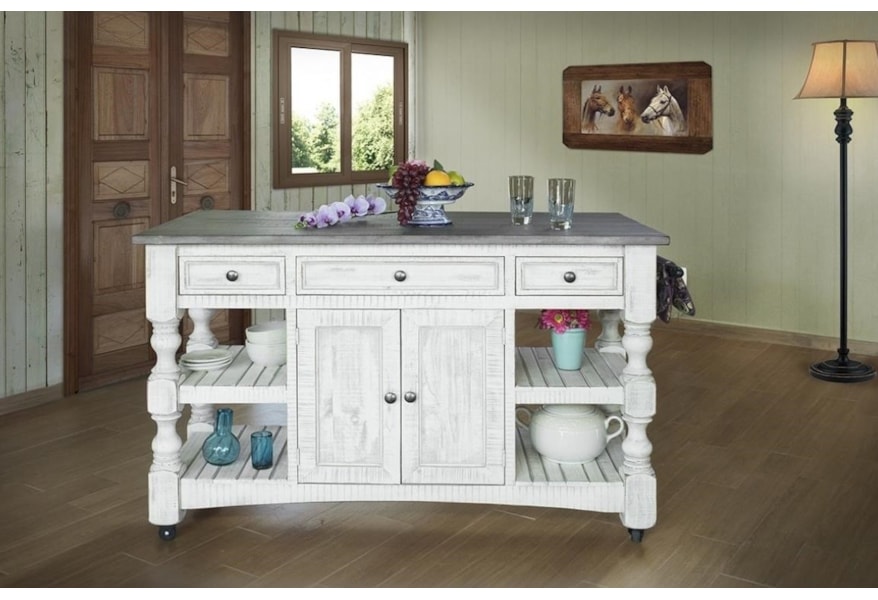 International Furniture Direct Stone Ifd469island Relaxed Vintage