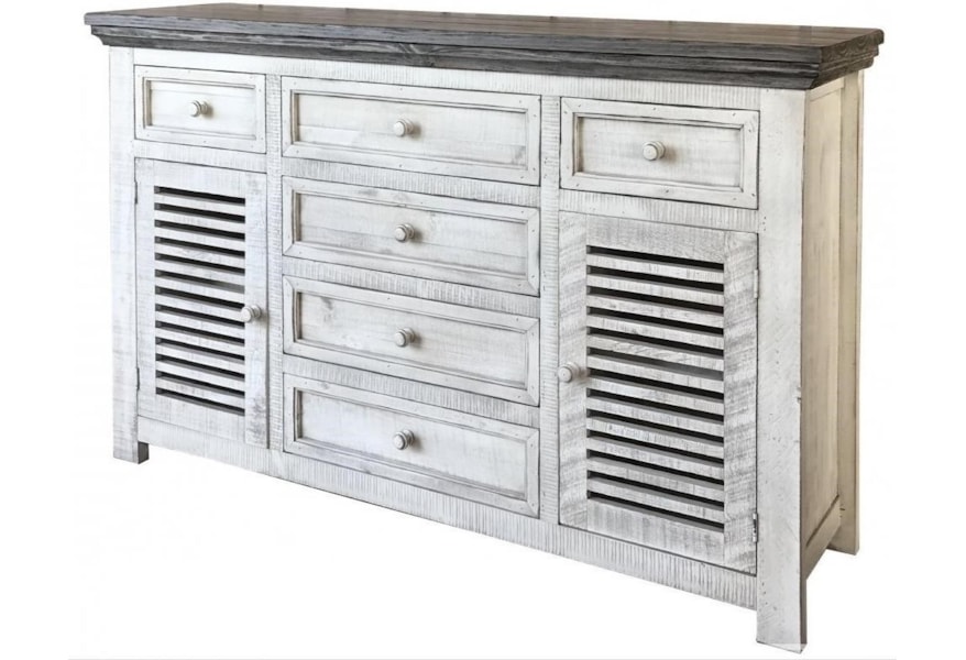 International Furniture Direct Stone Relaxed Vintage Buffet With 6 Drawers Darvin Furniture Servers International Furniture Direct Stone Relaxed Vintage Buffet With 6 Drawers Darvin Furniture Servers