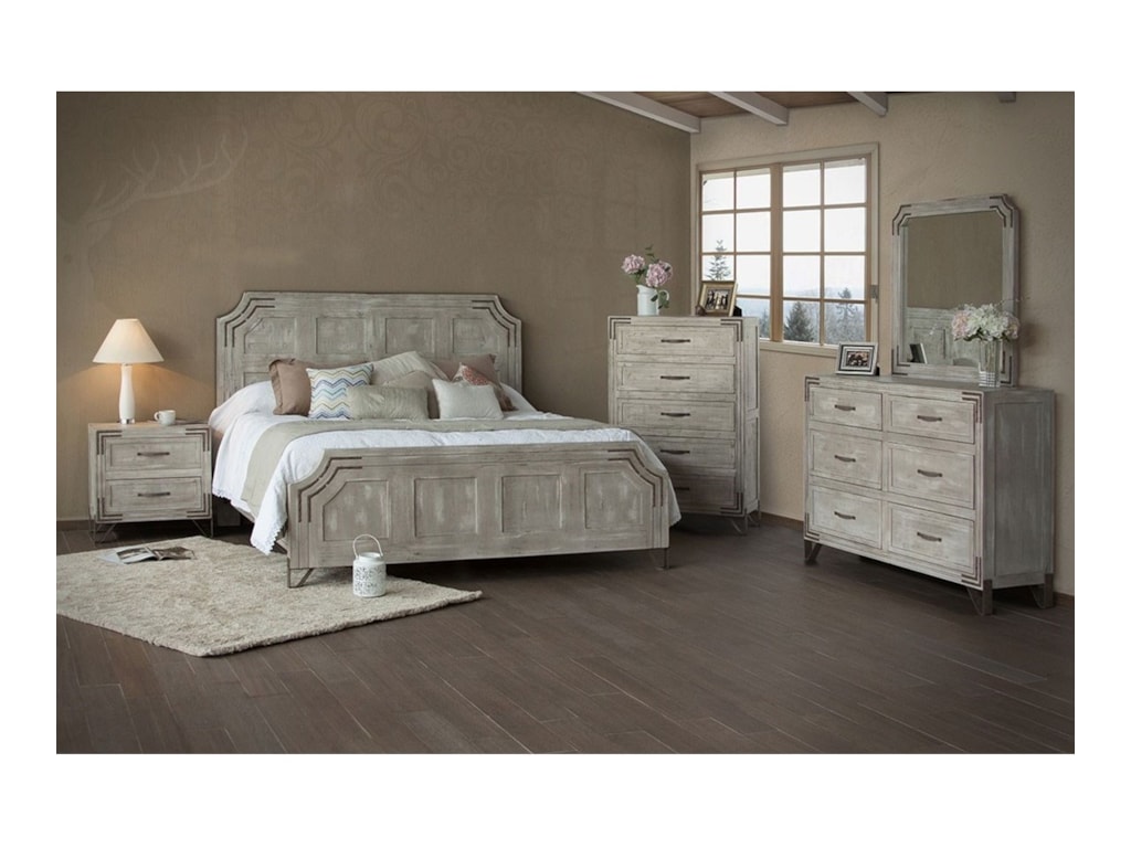 International Furniture Direct CameliaQueen Platform Bed
