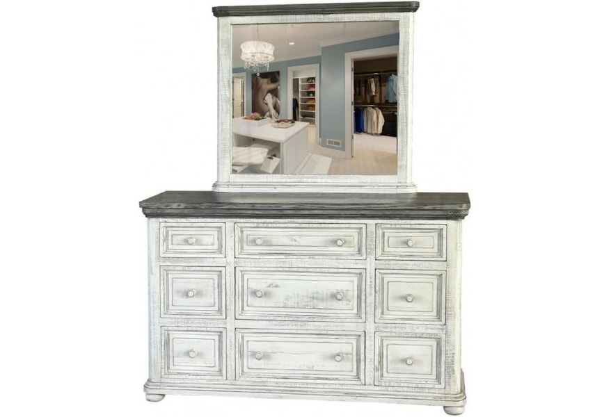 International Furniture Direct 768 Luna Transitional Solid Wood 9