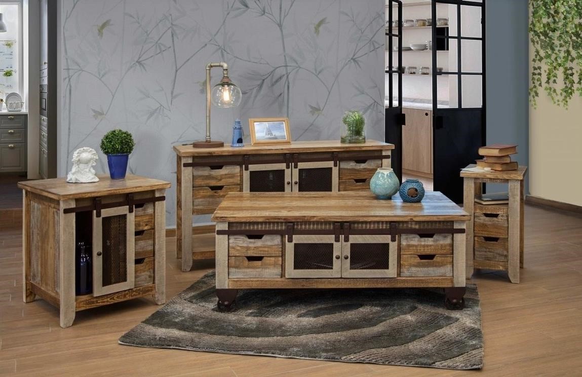 International Furniture Direct 900 Antique Ifd9661ckt Rustic