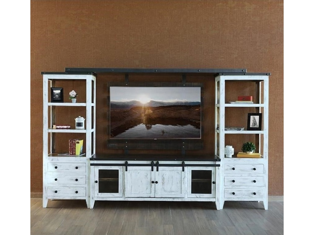 International Furniture Direct 960 Rustic Entertainment Wall Unit International Furniture Direct 960entertainment Wall Unit