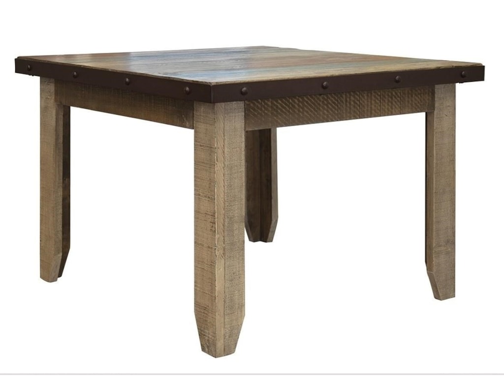 International Furniture Direct Antique Rustic Solid Wood Square 42 International Furniture Direct Antique Rustic Solid Wood Square 42 Dining Table