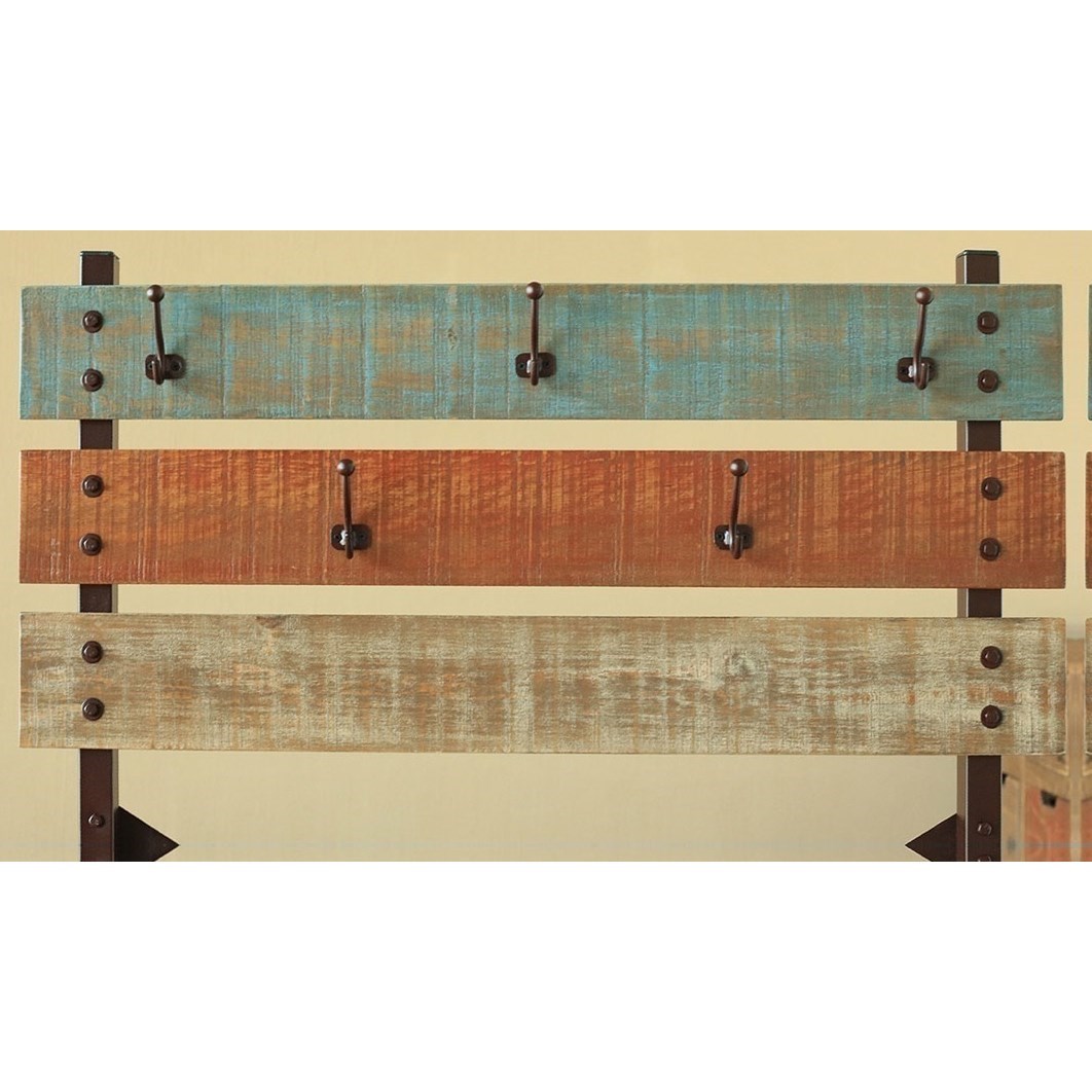 International Furniture Direct Antique Hall Tree With Bench And