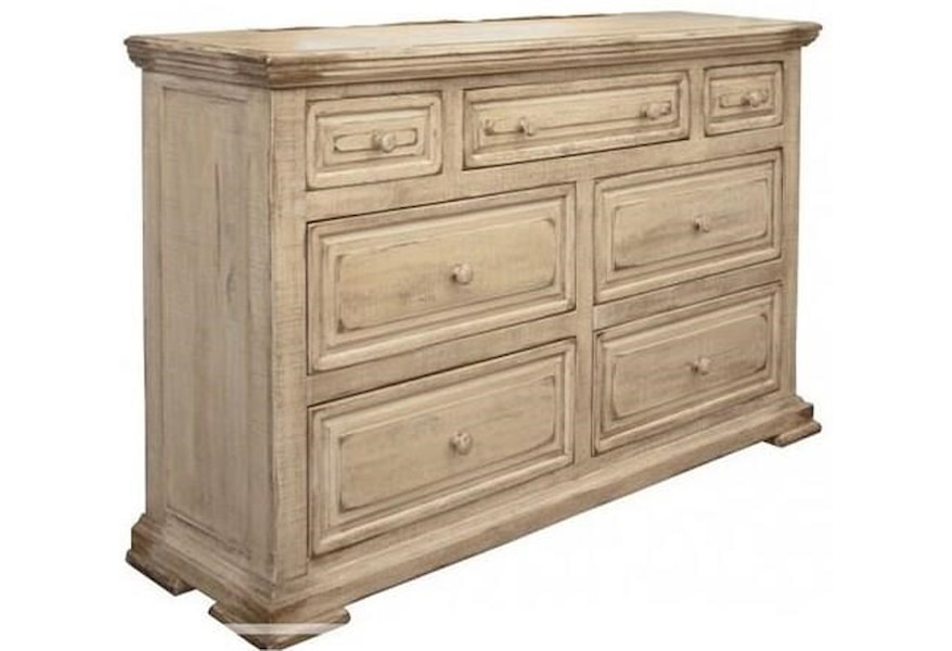 International Furniture Direct Carlotta Transitional 7 Drawer