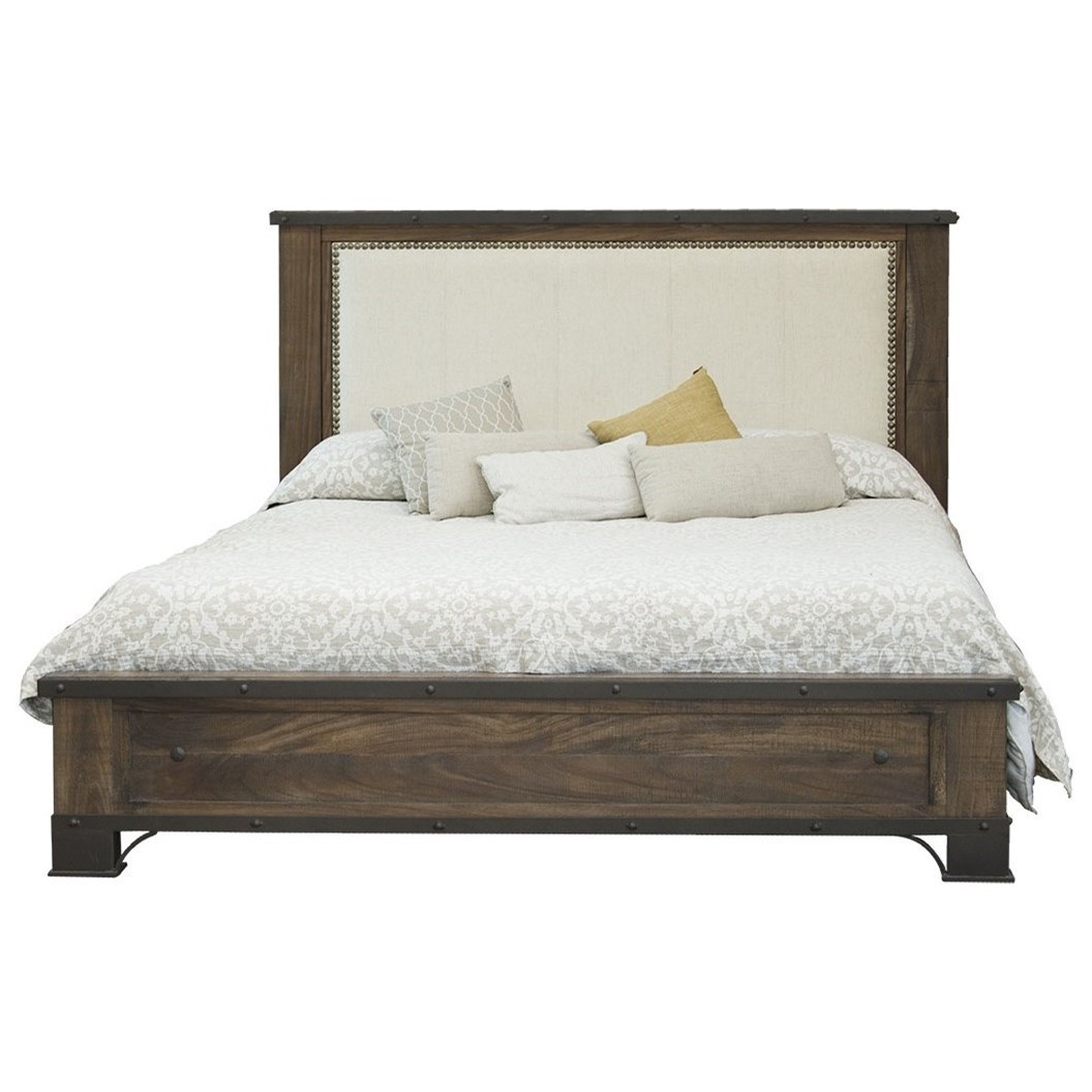 International Furniture Direct Durango Industrial King Upholstered
