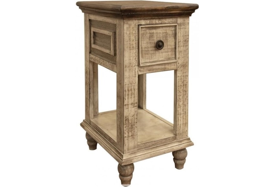 International Furniture Direct Laguna Rustic 1 Drawer Chair