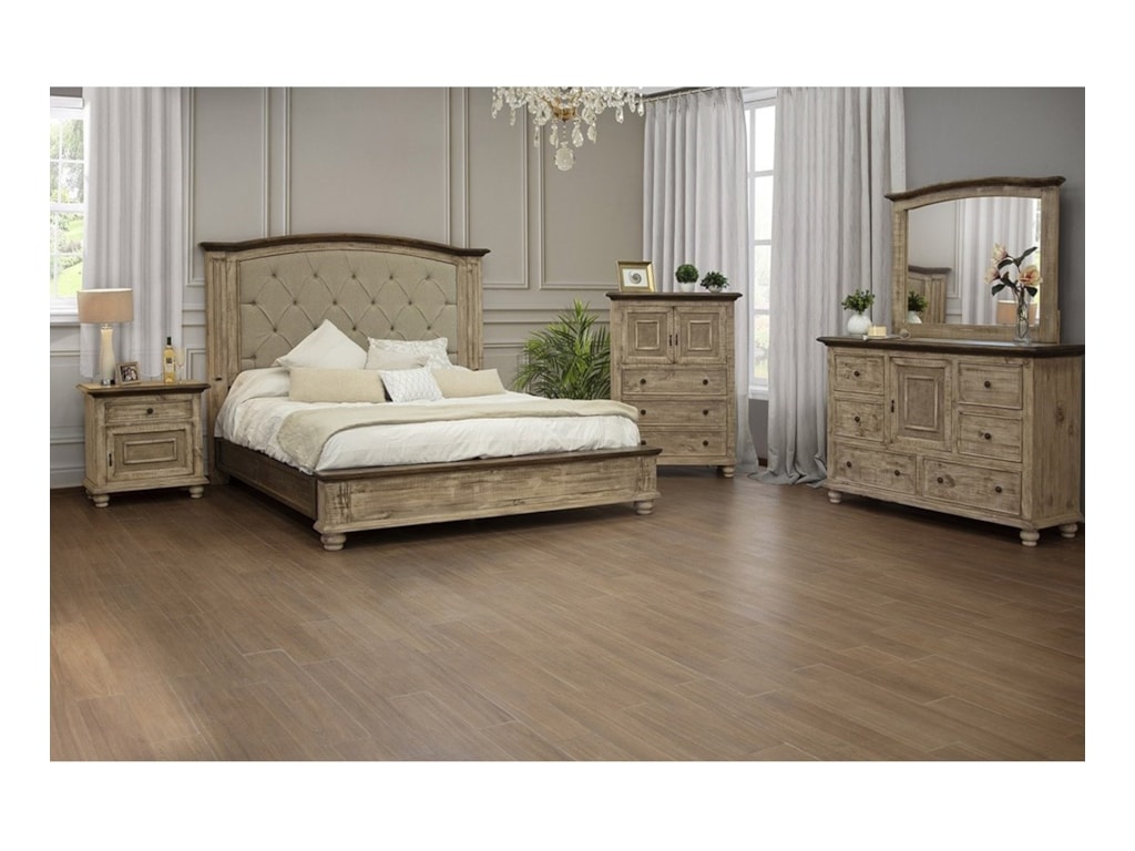 International Furniture Direct LagunaQueen Upholstered Bed