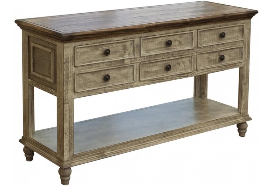 International Furniture Direct Laguna Rustic 6 Drawer Sofa International Furniture Direct Laguna Rustic 6 Drawer Sofa