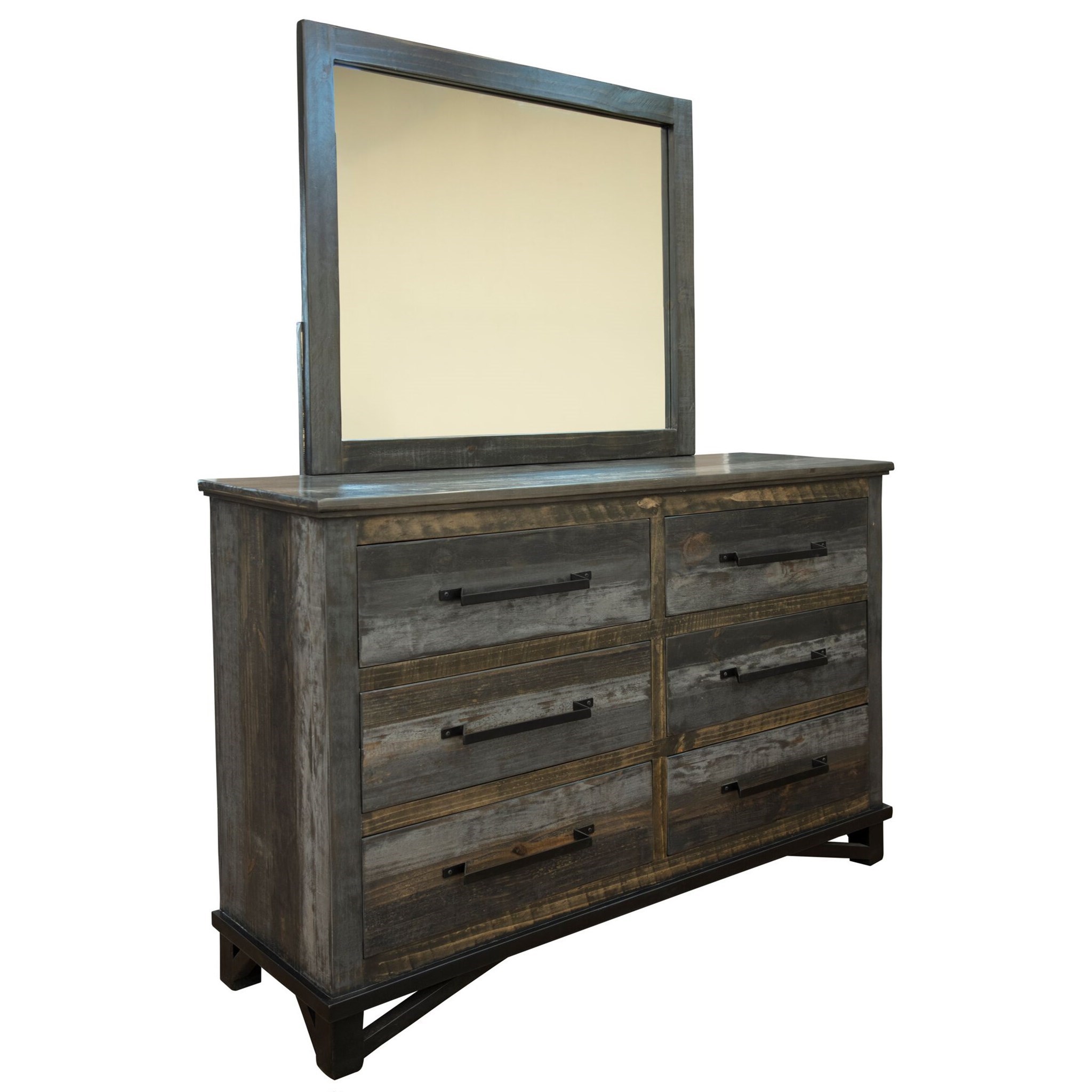 International Furniture Direct Loft Rustic Dresser And