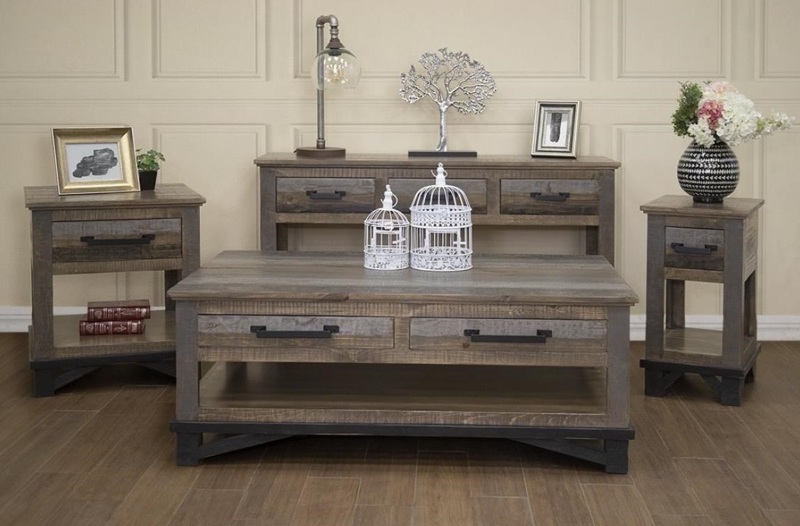 International Furniture Direct Loft Ifd6441end Rustic End Table With 1 Drawer Catalog Outlet End Tables