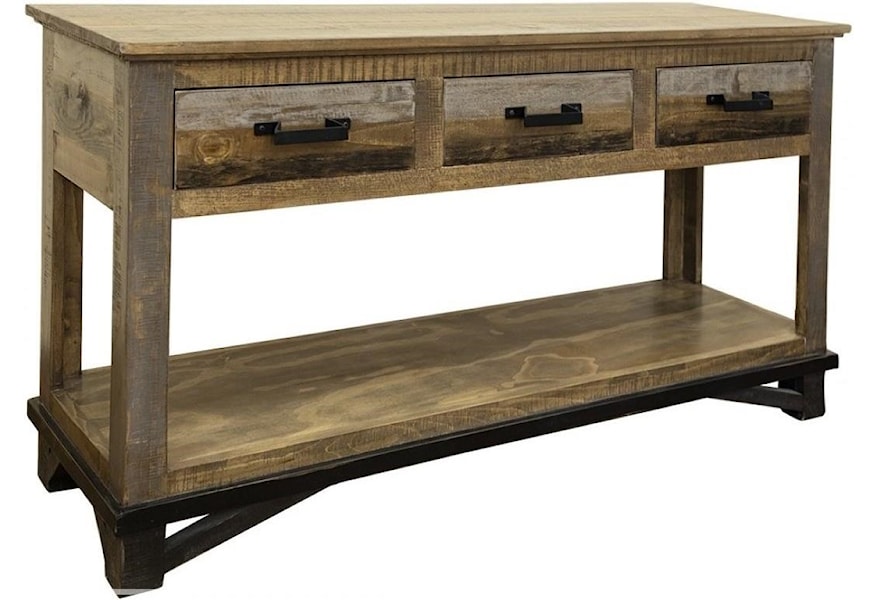 International Furniture Direct Loft Ifd6441sof Rustic Sofa Table