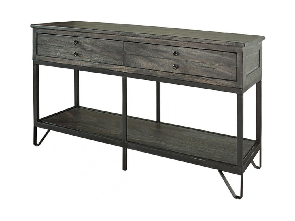 International Furniture Direct Moro Contemporary Solid Wood Sofa Moro Contemporary Solid Wood Sofa Table With Hand Wrought Iron Legs By International Furniture Direct