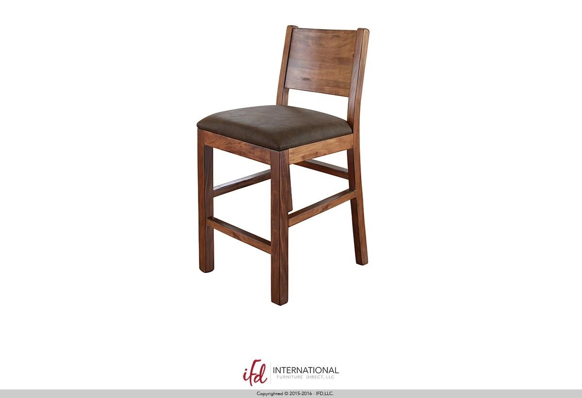 International Furniture Direct Parota Ifd865bs30 30 Bar Stool With Faux Leather Seat Dunk Bright Furniture Bar Stools
